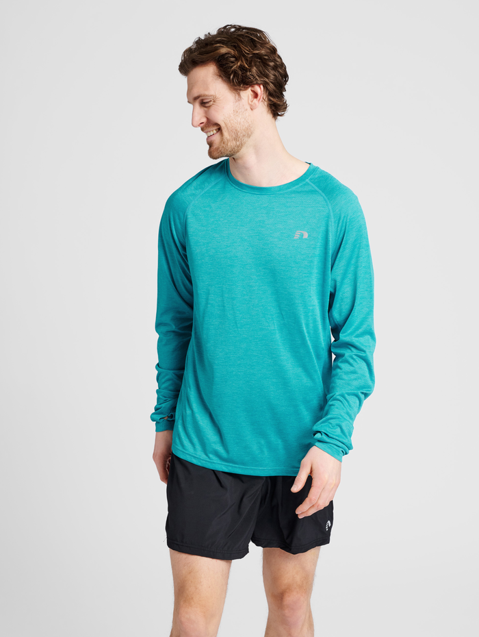 MEN RUNNING L/S, CAPRI BREEZE MELANGE, model