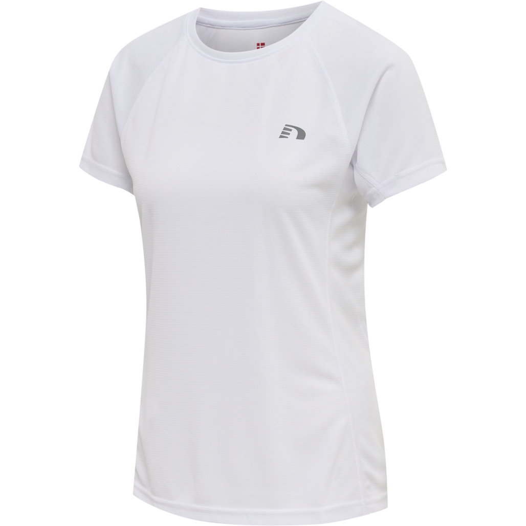 WOMEN CORE RUNNING T-SHIRT S/S, WHITE, packshot