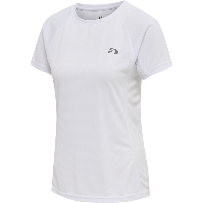 WOMEN CORE RUNNING T-SHIRT S/S, WHITE WOMEN CORE RUNNING T-SHIRT S/S, WHITE, packshot