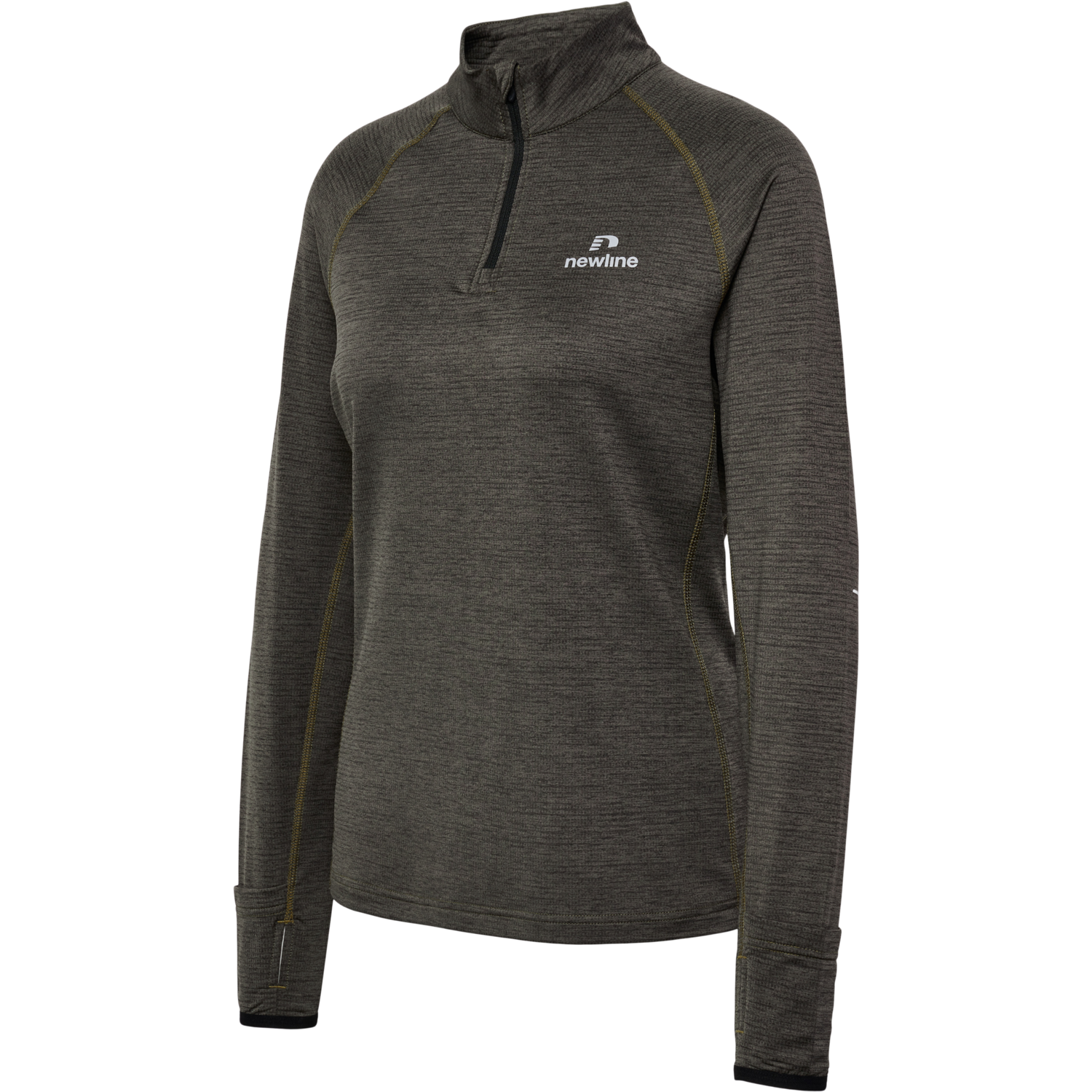 nwlPACE HALF ZIP WOMAN, BELUGA MELANGE, packshot