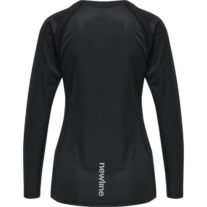 WOMEN CORE RUNNING T-SHIRT L/S, BLACK WOMEN CORE RUNNING T-SHIRT L/S, BLACK, packshot
