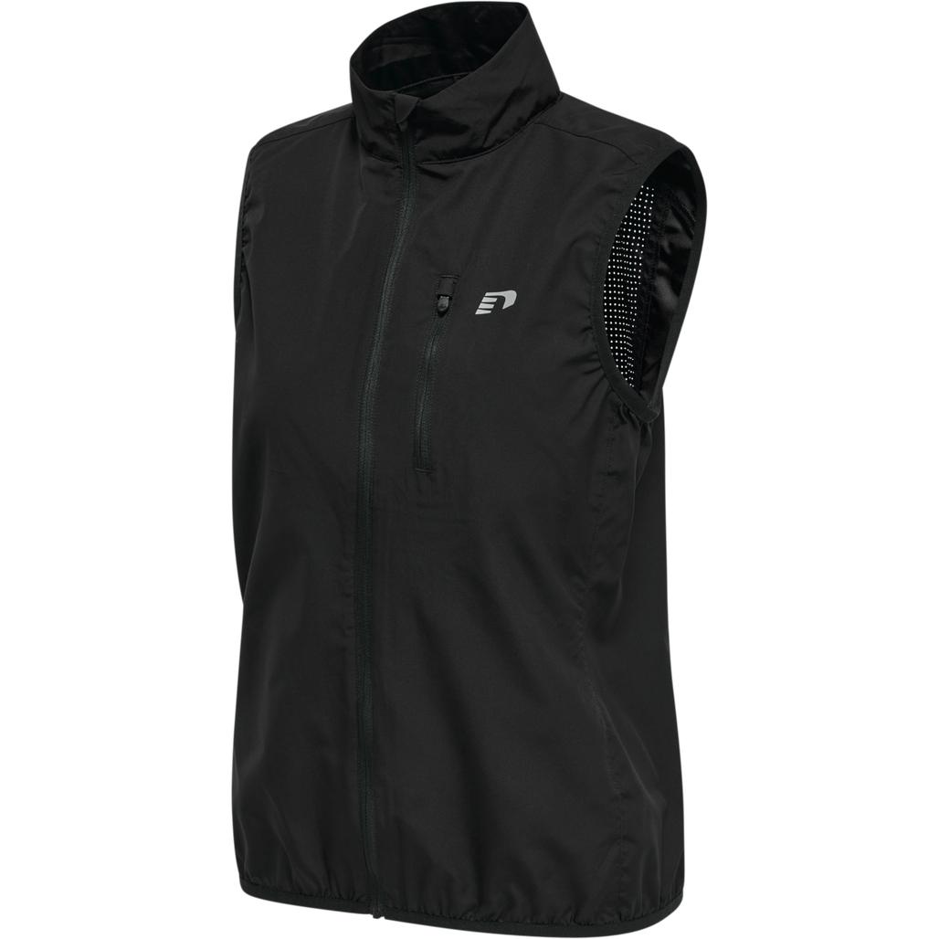 WOMEN'S CORE GILET, BLACK, packshot