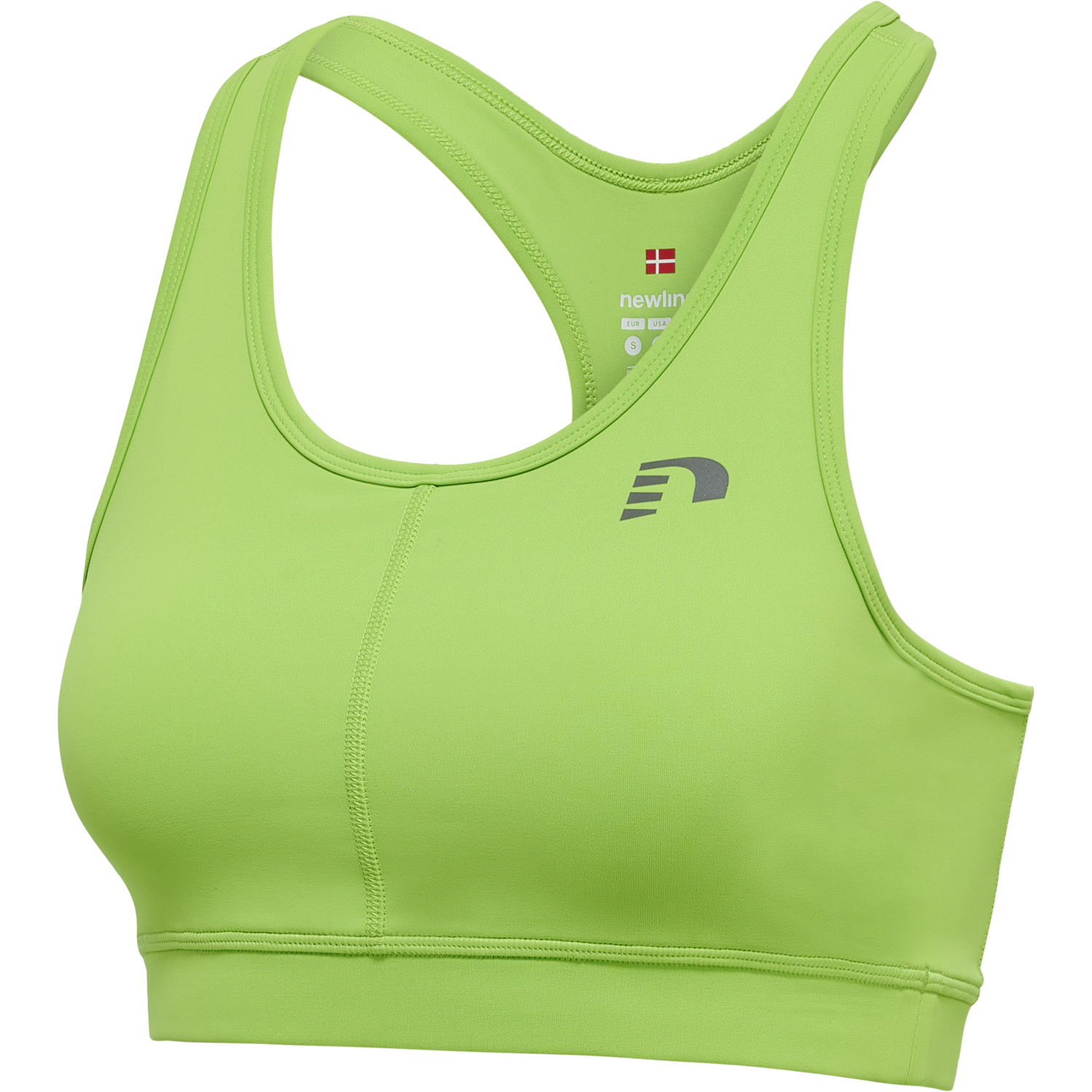 WOMEN CORE ATHLETIC TOP, GREEN FLASH, packshot