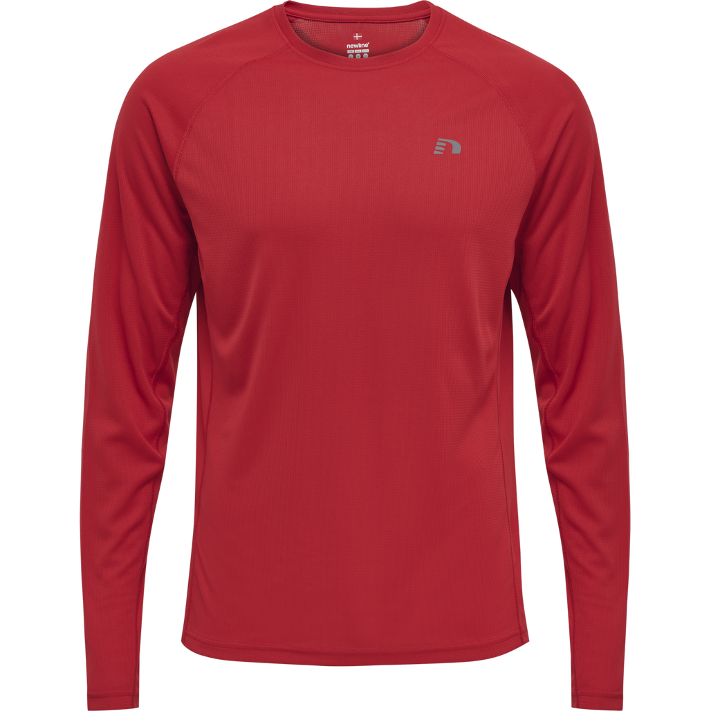MEN CORE RUNNING T-SHIRT L/S, TANGO RED, packshot