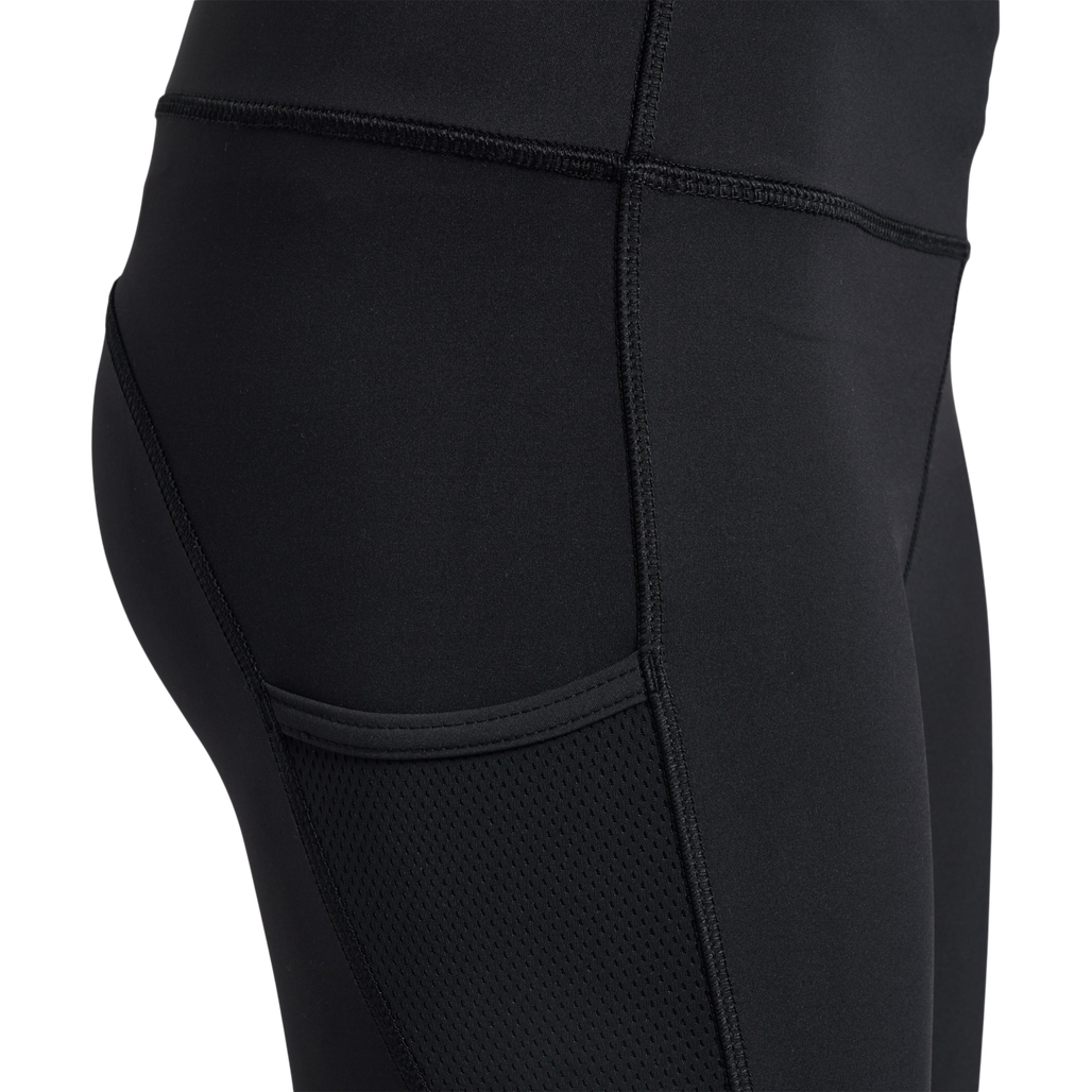 WOMEN HW LONG TIGHTS, BLACK, packshot