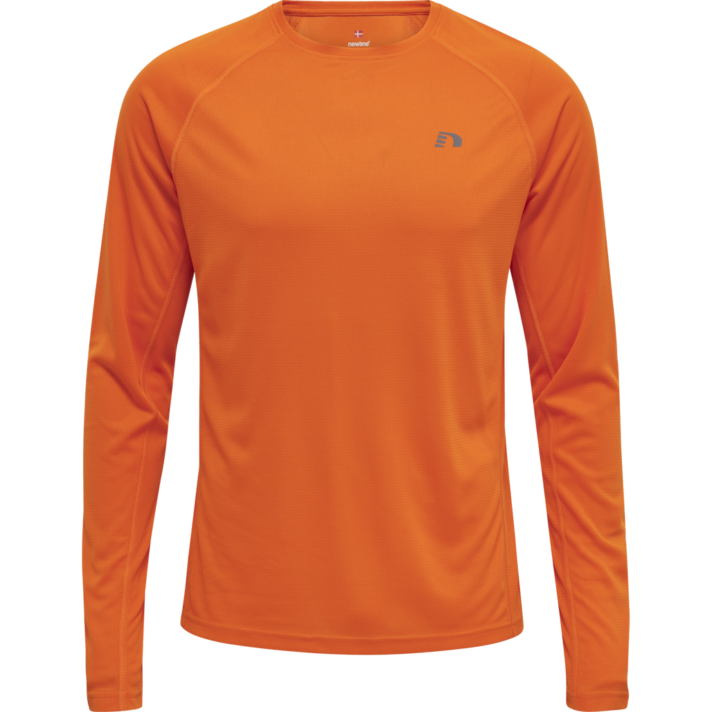 MEN CORE RUNNING T-SHIRT L/S, ORANGE TIGER, packshot