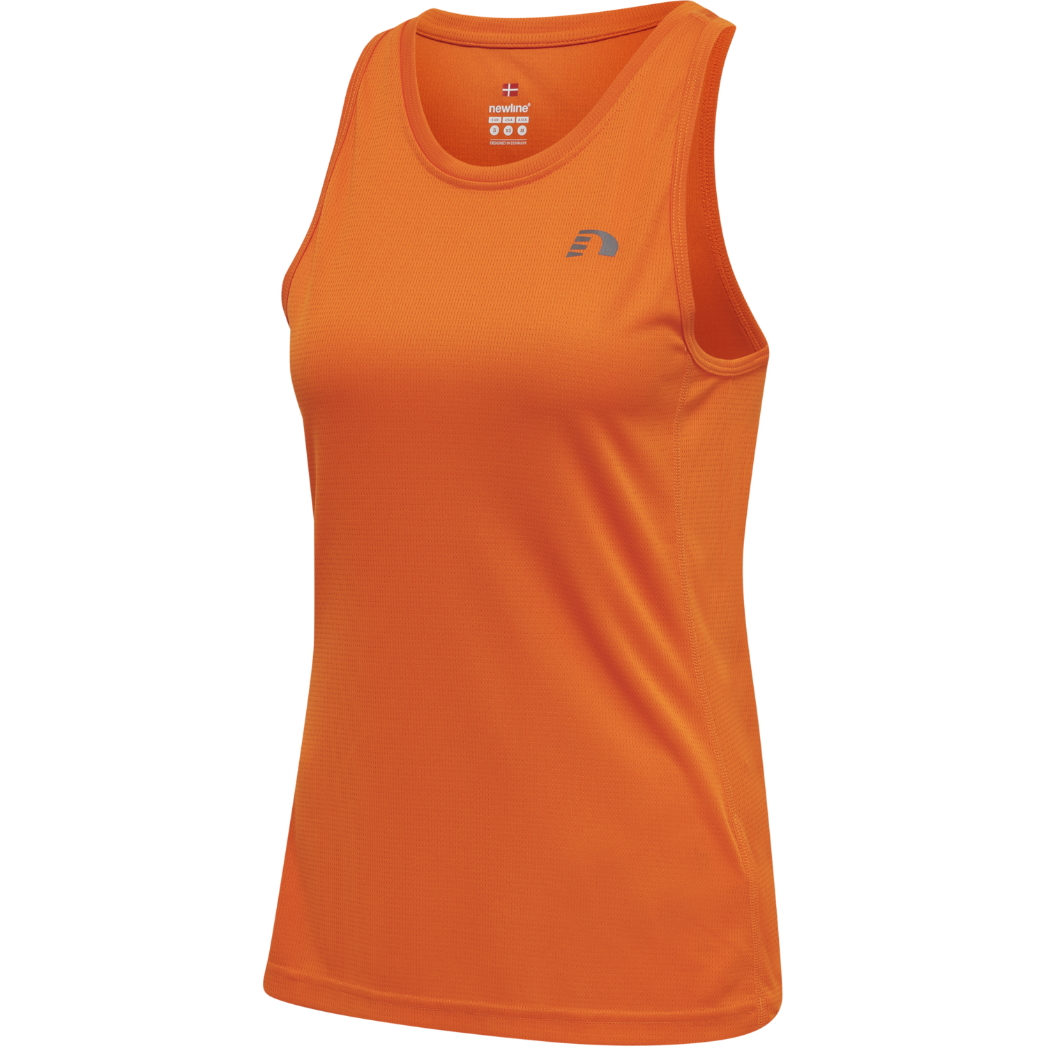WOMEN CORE RUNNING SINGLET, ORANGE TIGER, packshot