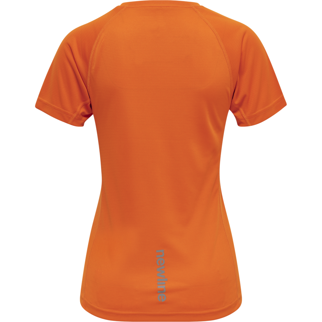 WOMEN CORE RUNNING T-SHIRT S/S, ORANGE TIGER, packshot