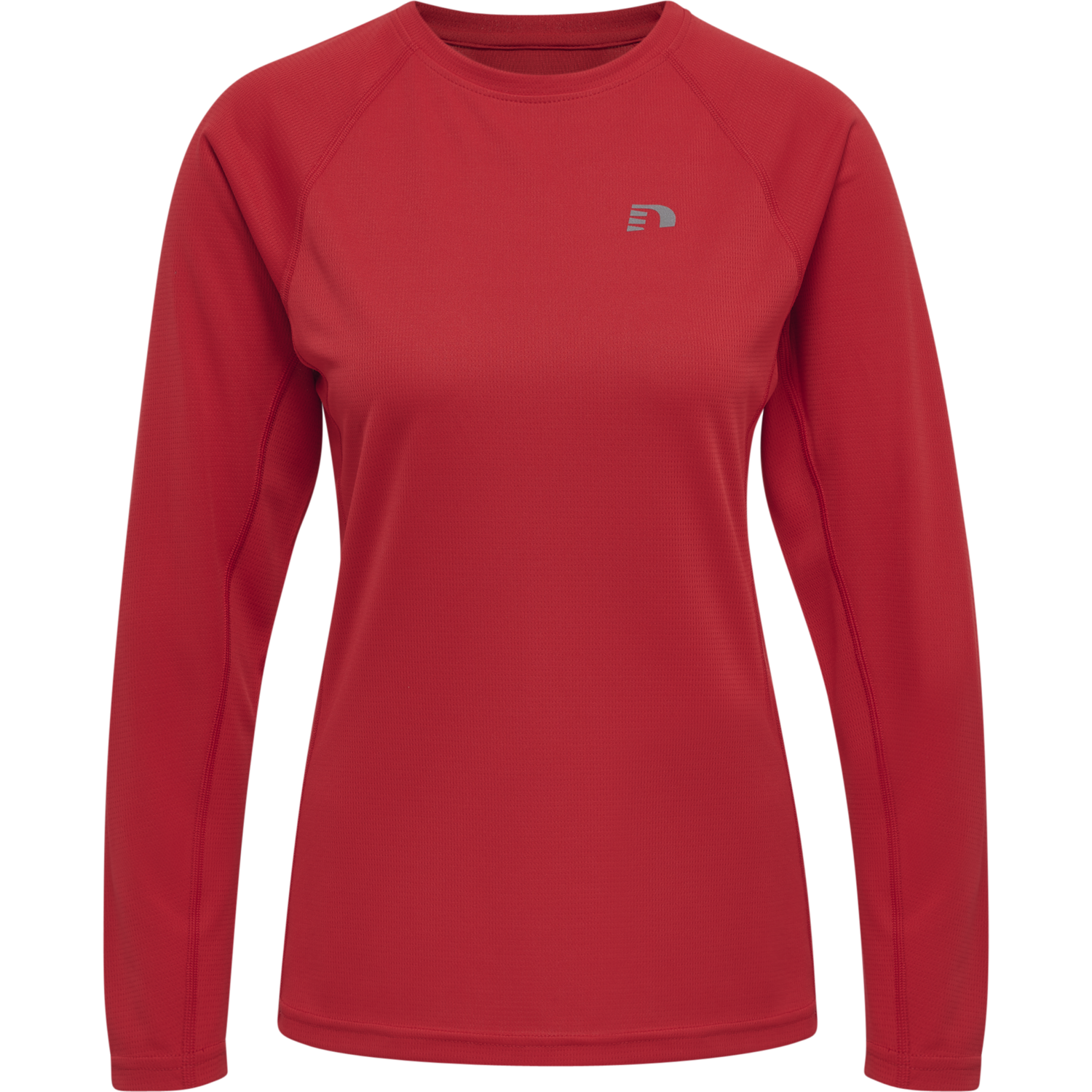 WOMEN CORE RUNNING T-SHIRT L/S, TANGO RED, packshot