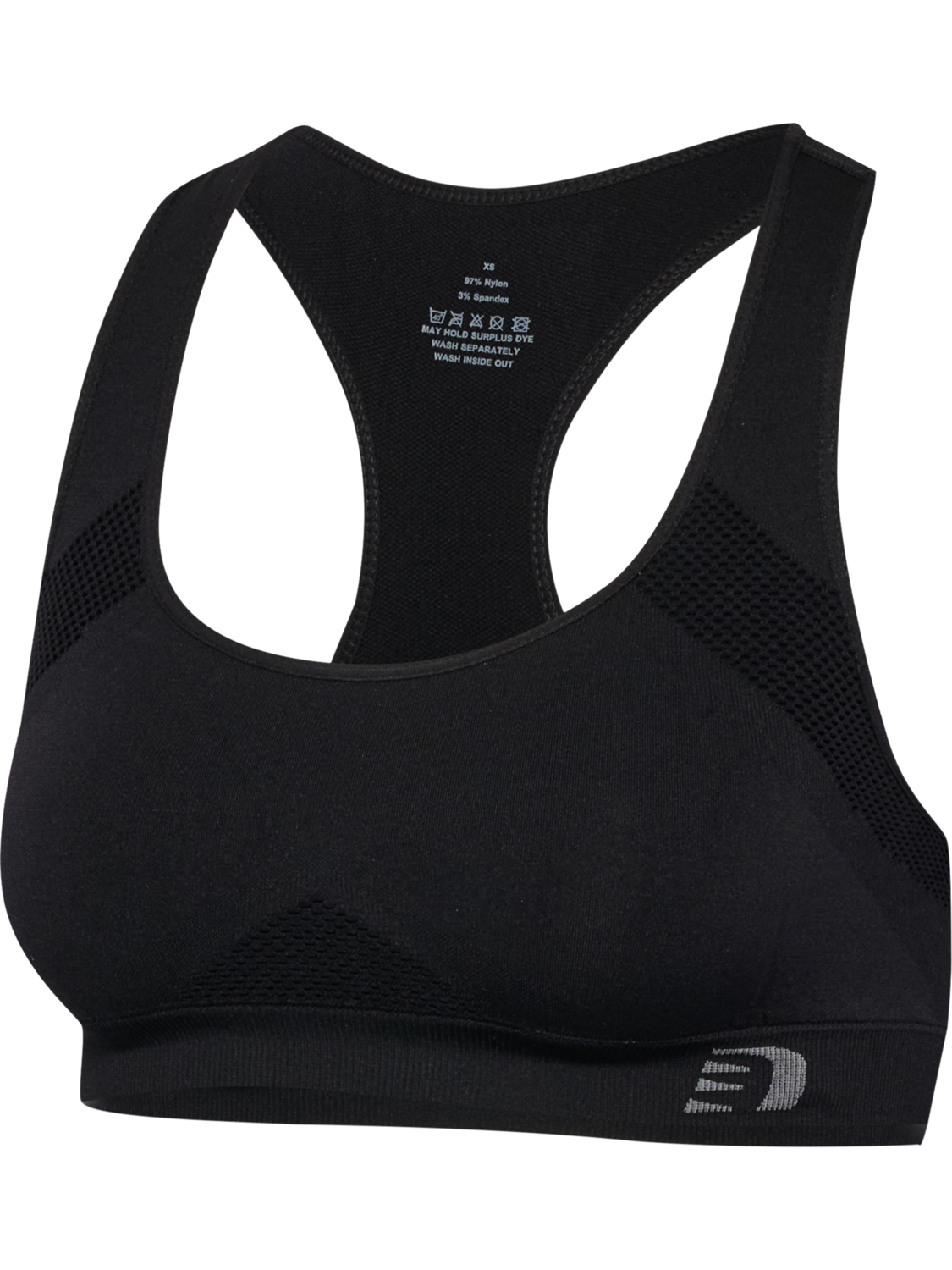 SPORTS BRA, BLACK/FIESTA_CAZOO, packshot