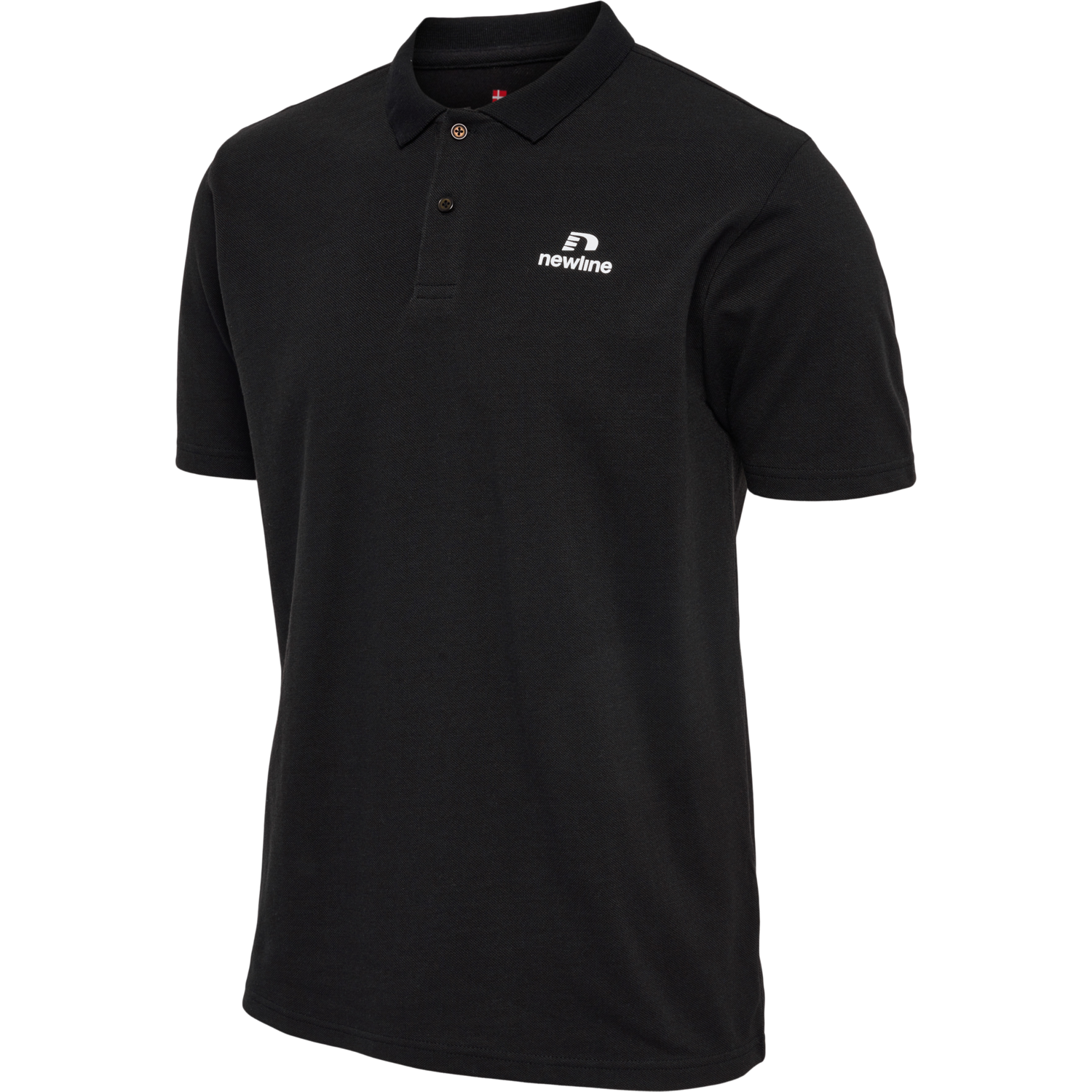 nwlLEA COTTON POLO MEN, BLACK, packshot