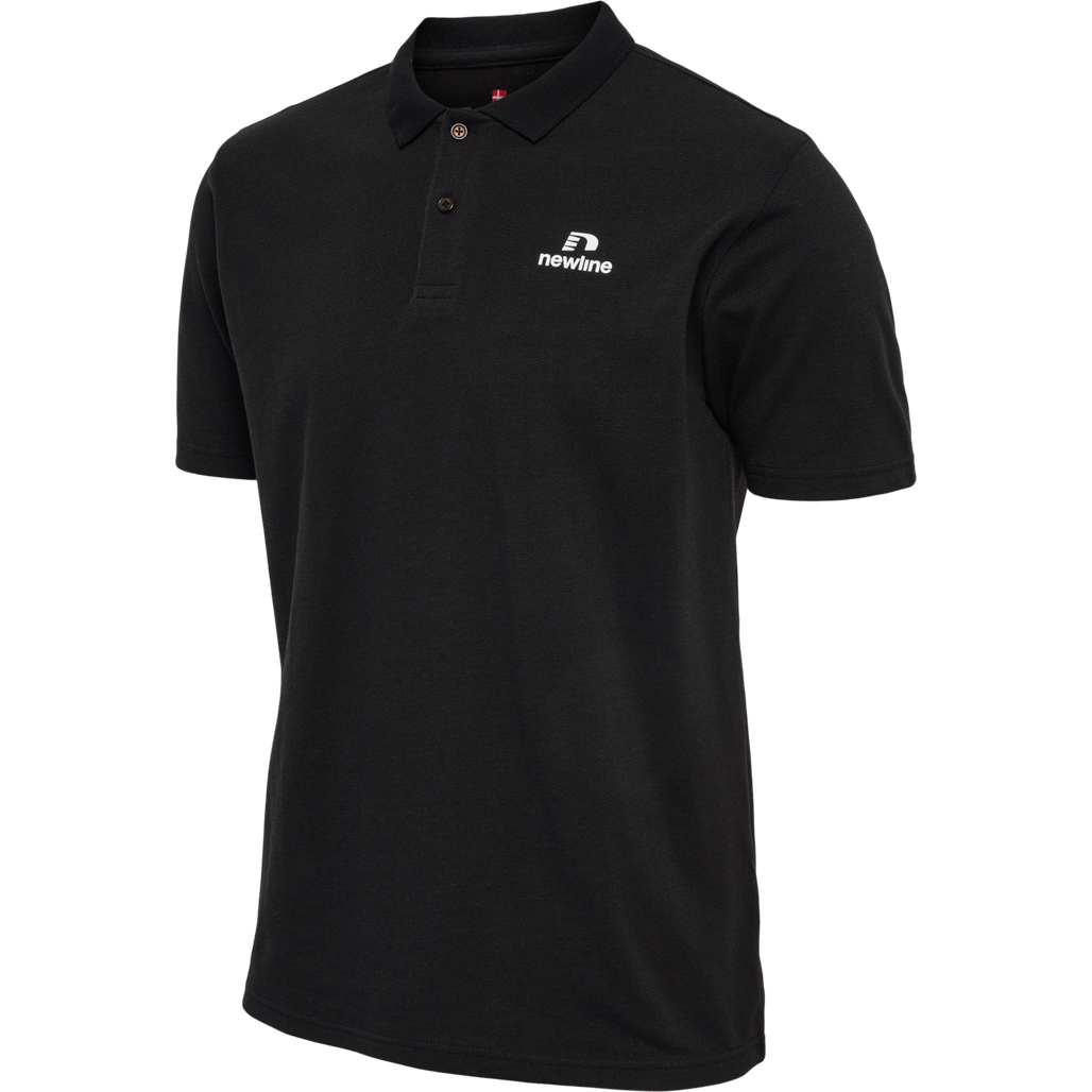 nwlLEA COTTON POLO MEN, BLACK, packshot