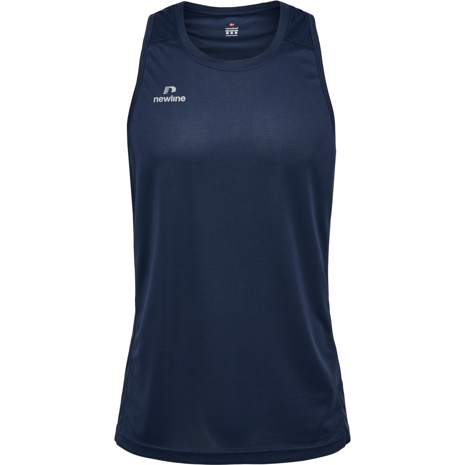 MEN'S ATHLETIC RUNNING SINGLET, BLACK IRIS, packshot