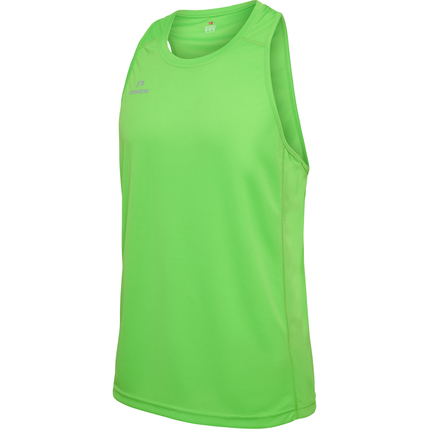 MEN'S ATHLETIC RUNNING SINGLET, GREEN FLASH, packshot