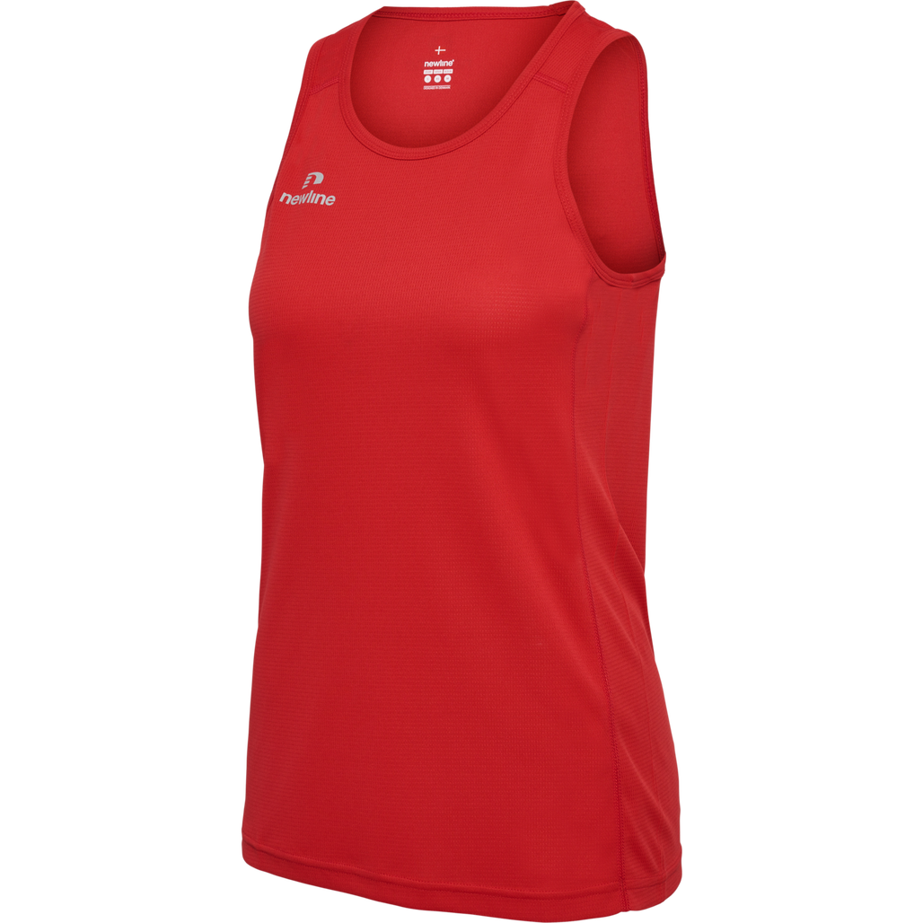 WOMEN'S ATHLETIC RUNNING SINGLET, TANGO RED, packshot