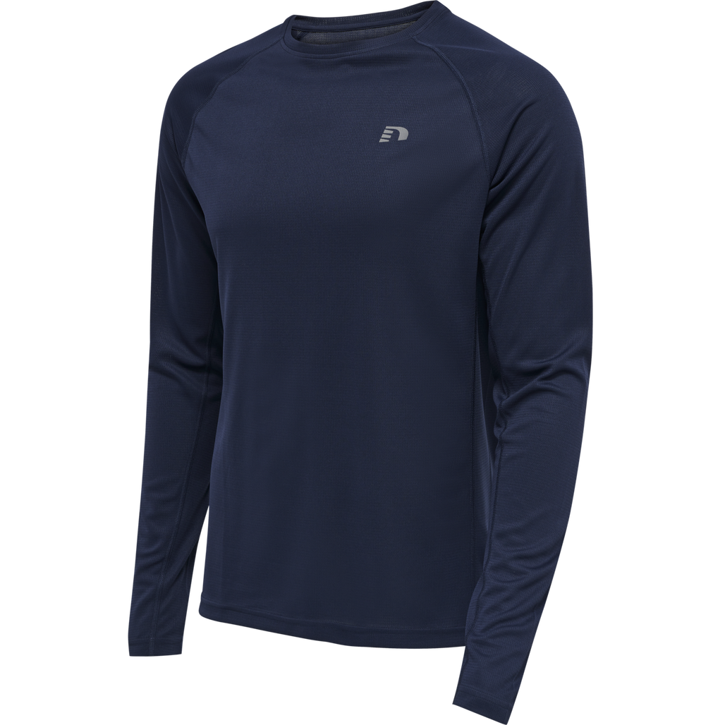 MEN CORE RUNNING T-SHIRT L/S, BLACK IRIS, packshot