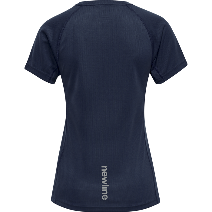 WOMEN CORE RUNNING T-SHIRT S/S, BLACK IRIS WOMEN CORE RUNNING T-SHIRT S/S, BLACK IRIS, packshot