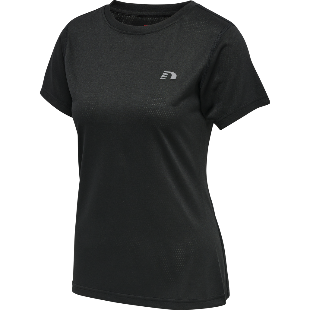 WOMEN STATEMENT T-SHIRT S/S, BLACK, packshot