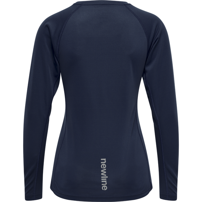 WOMEN CORE RUNNING T-SHIRT L/S, BLACK IRIS WOMEN CORE RUNNING T-SHIRT L/S, BLACK IRIS, packshot