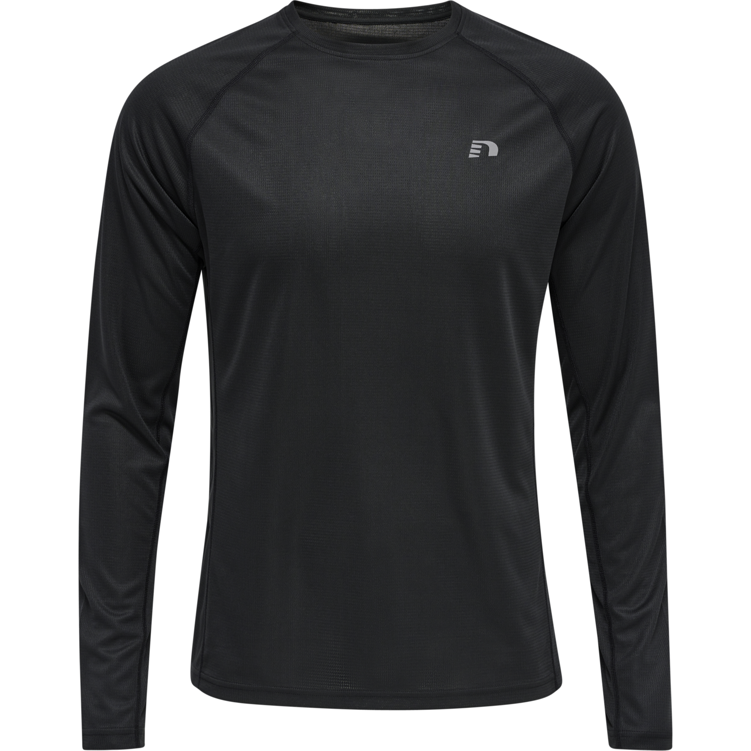 MEN CORE RUNNING T-SHIRT L/S, BLACK, packshot