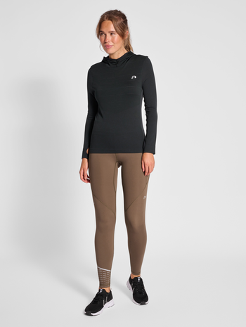 nwlCAMBRIGDE SEAMLESS HOODIE WOMEN, BLACK, model