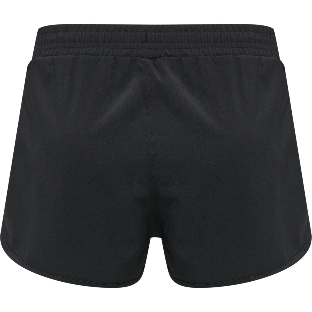 WOMEN CORE SPLIT SHORTS, BLACK, packshot