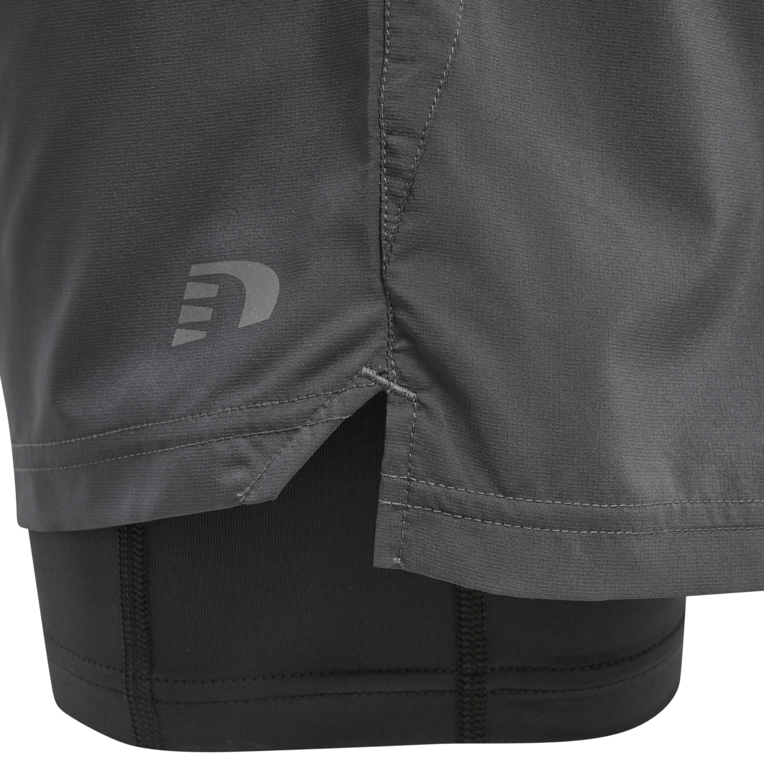 WOMEN 2-IN-1 RUNNING SHORTS, FORGED IRON, packshot