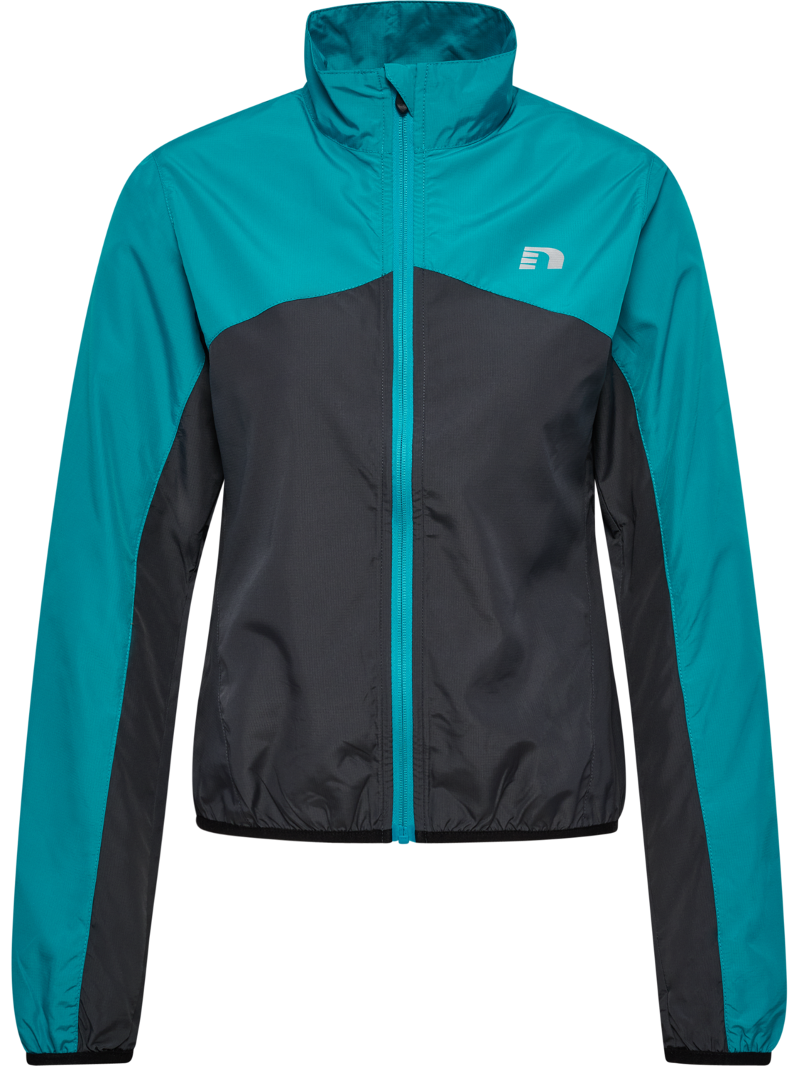BIKE WOMAN WINDBREAKER JACKET, GREY/TURQUISE, packshot