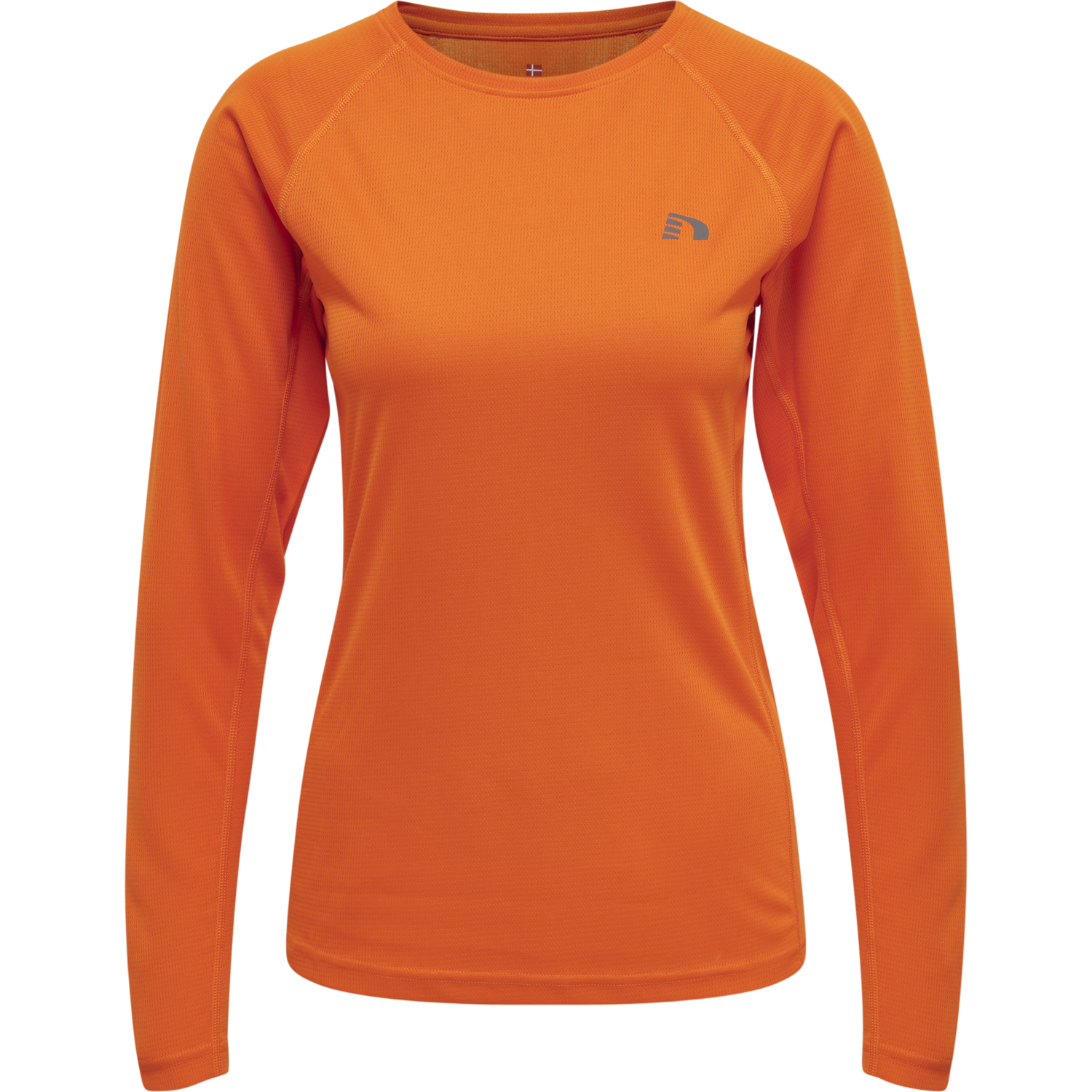 WOMEN CORE RUNNING T-SHIRT L/S, ORANGE TIGER, packshot