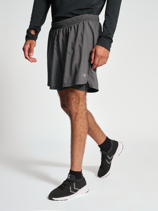 Running shorts 2 in 1 mens sale