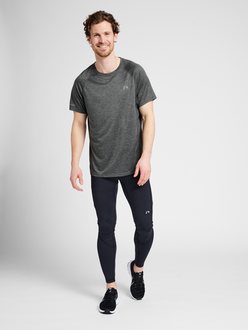 MEN RUNNING T-SHIRT S/S, FORGED IRON MELANGE, model