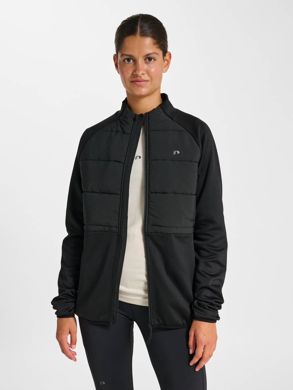 nwlQUILTED JACKET, BLACK, model