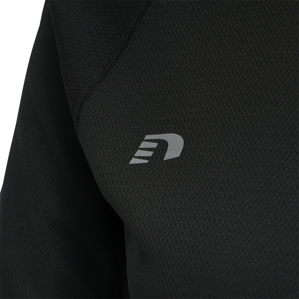 WOMEN CORE RUNNING T-SHIRT L/S, BLACK, packshot