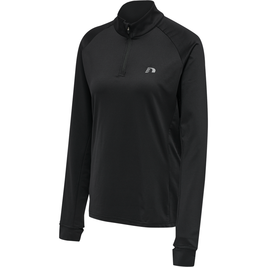 WOMEN'S CORE MIDLAYER, BLACK, packshot