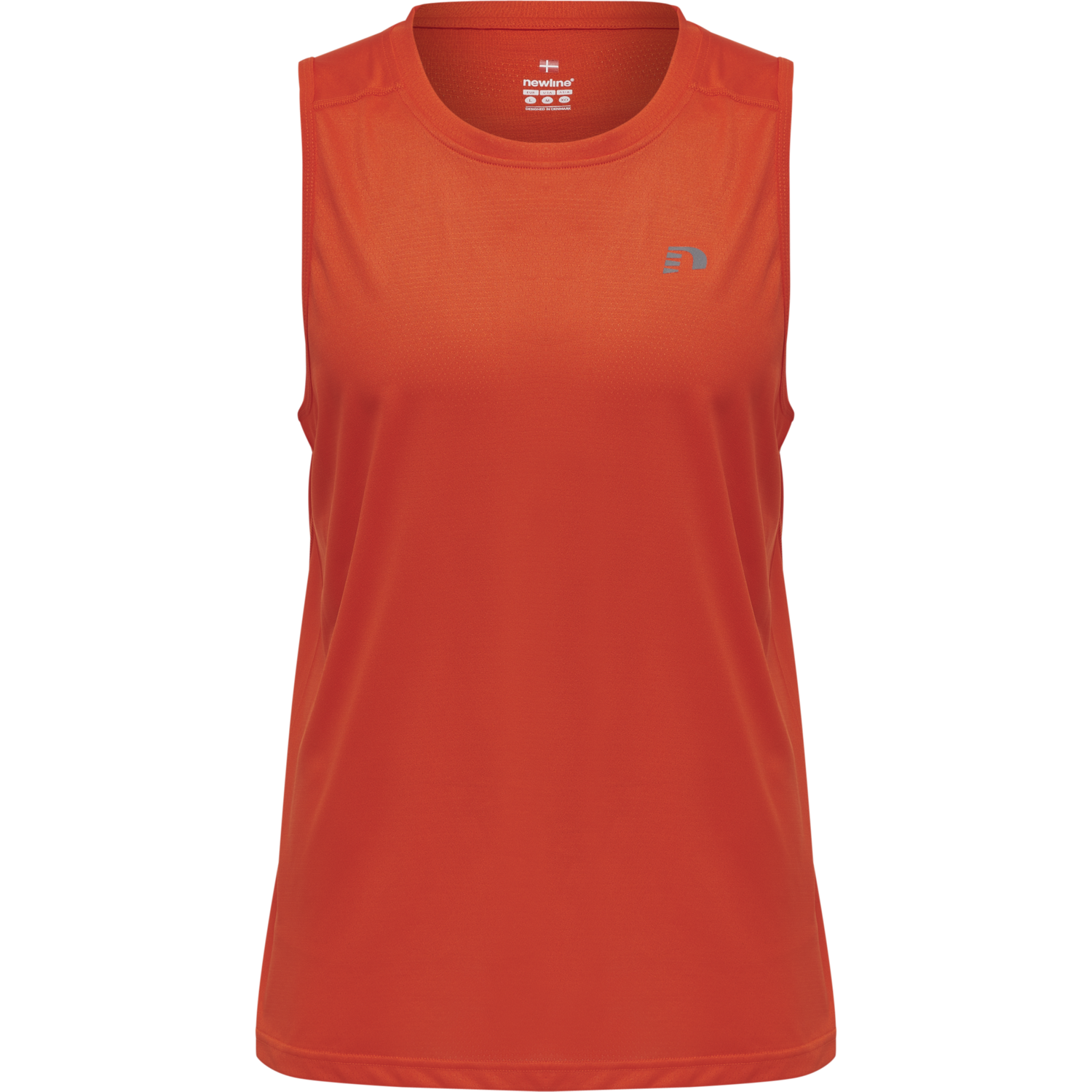 MEN RUNNING SINGLET, SPICY ORANGE, packshot