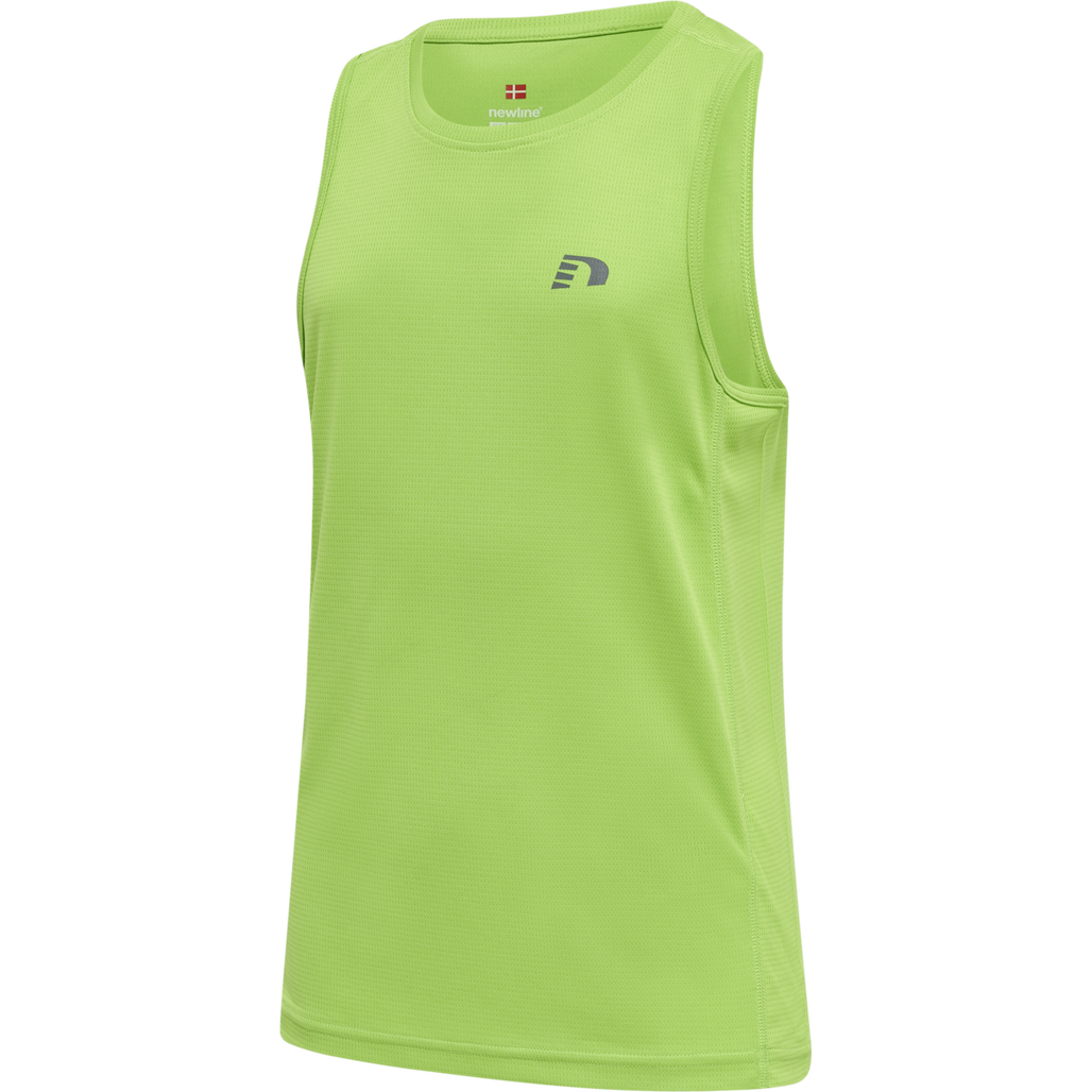 KIDS CORE RUNNING SINGLET, GREEN FLASH, packshot
