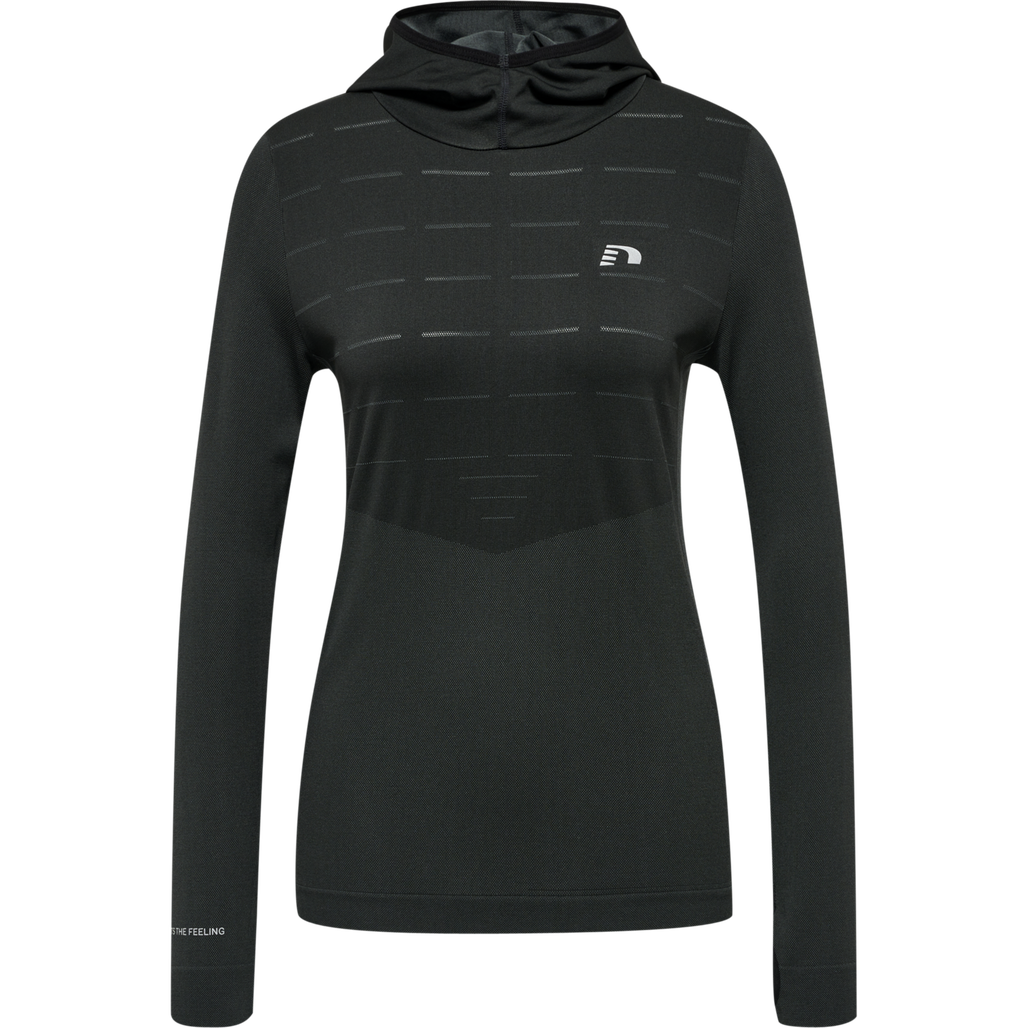 nwlCAMBRIGDE SEAMLESS HOODIE female, BLACK, packshot