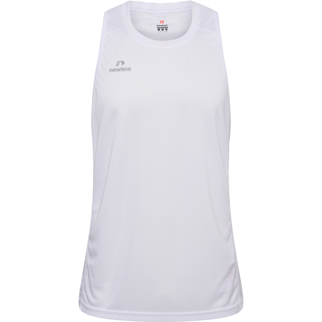 MEN'S ATHLETIC RUNNING SINGLET, WHITE, packshot