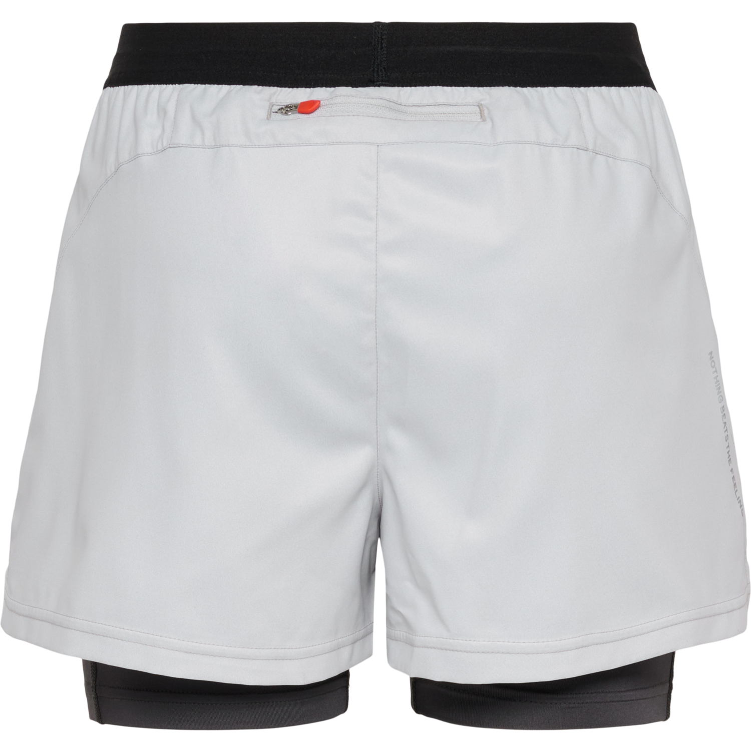 WOMEN 2-IN-1 RUNNING SHORTS, OYSTER MUSHROOM, packshot