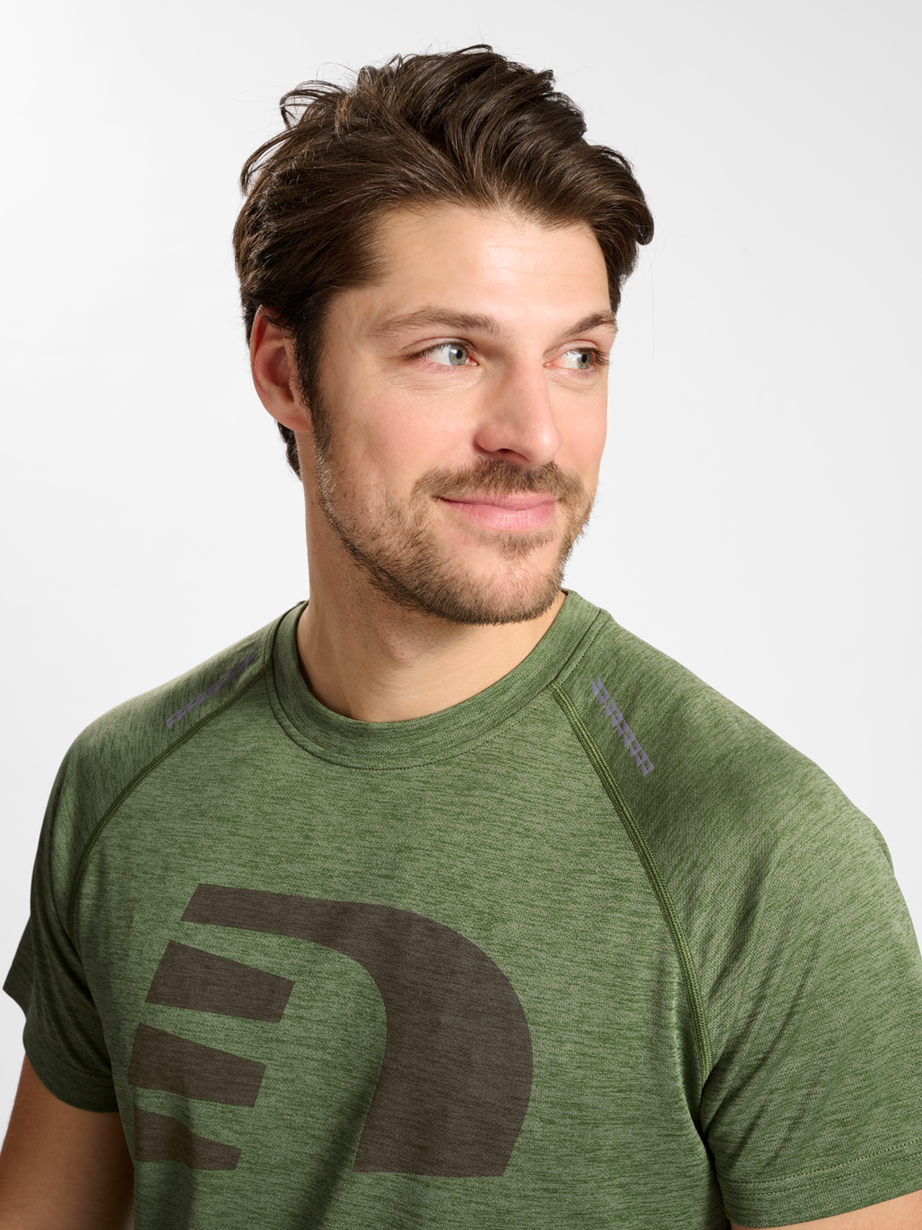 nwlORLANDO T-SHIRT S/S MEN, FOUR LEAF CLOVER MELANGE, model