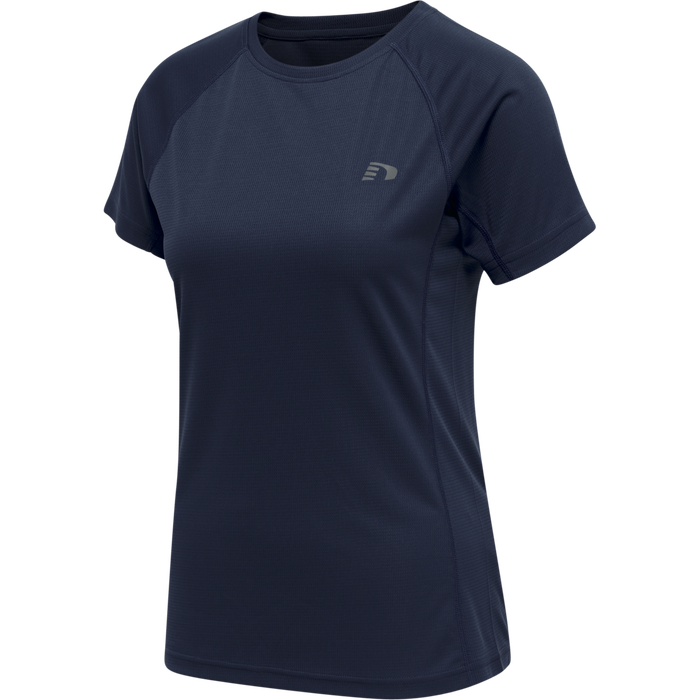 WOMEN CORE RUNNING T-SHIRT S/S, BLACK IRIS WOMEN CORE RUNNING T-SHIRT S/S, BLACK IRIS, packshot