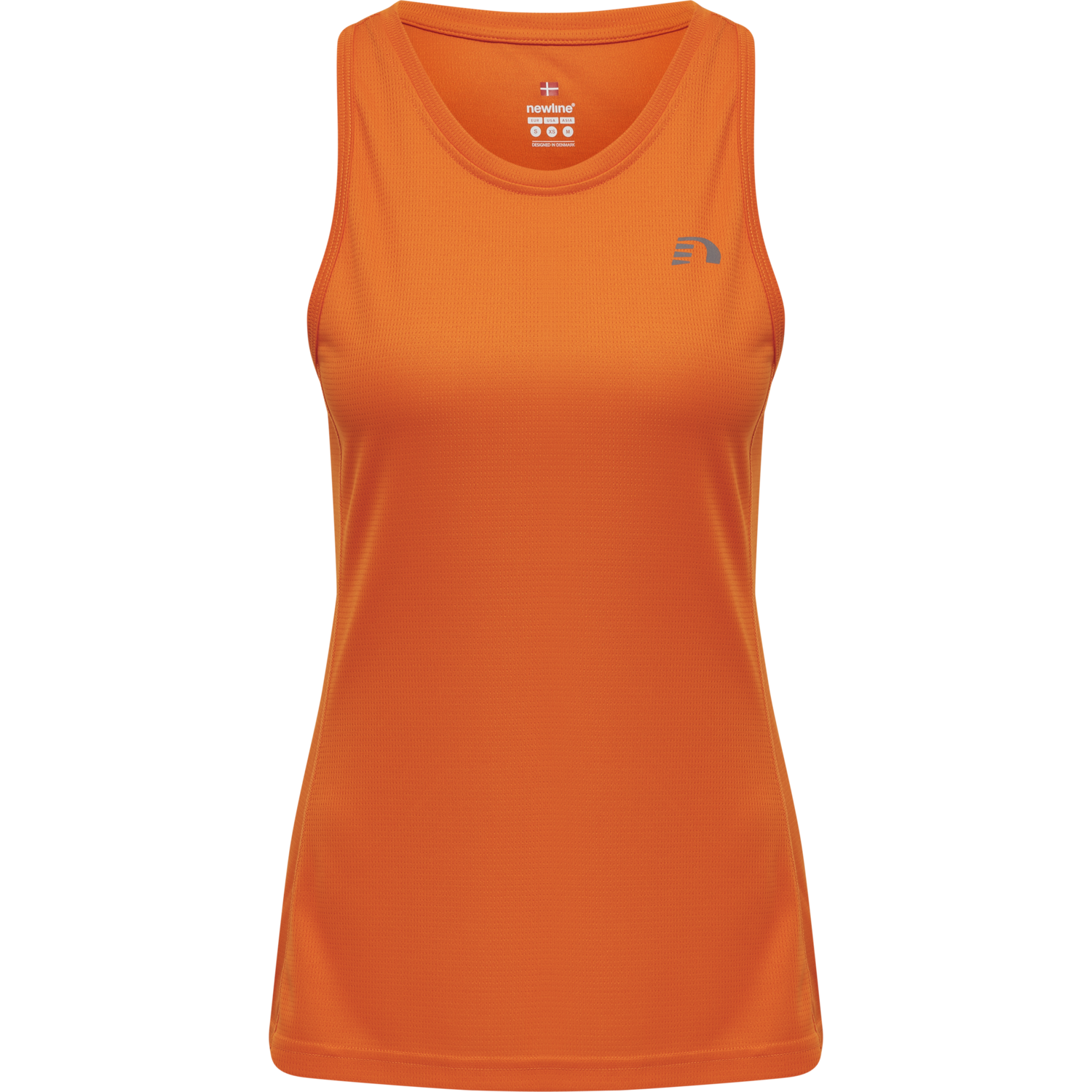WOMEN CORE RUNNING SINGLET, ORANGE TIGER, packshot